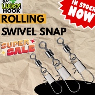 Fishing Swivel Rolling Swivel with Enhanced snap pin kekili pancing fishing Connector snap swivel