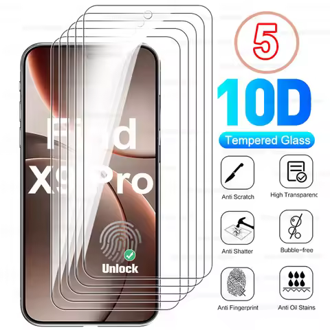 5pcs 9H Crystal Tempered Glass For Oppo Find X9 Pro 5G Screen Protective Glass Film For oppo Find X 