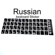Russian Sticker For PC / Laptop Keyboard Color Black & Fonts white / White & Fonts Black / Clear & F