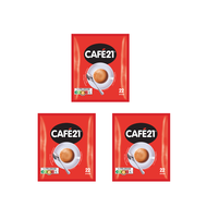 Cafe21 - 2in1 Regular Instant Coffee Mix Bundle Pack (12g x 22 Sticks) x 3 Packs - No Sugar Added Made in Singapore - Featuring Soluble Colombian Arabica Coffee Powder and Non-dairy Creamer Perfect for Coffee Connoisseurs and Busy Individuals Quick