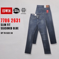 EDWIN Brand 506 Men's Stretchable Slim Fit Jeans 7706 2631 (Dark Blue)