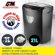 Geomaster HEavy Duty Paper Shredder Machine - Paper Shredder - Shred CD  Credit Card  Stapler  Paper