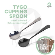 TYGO CUPPING SPOON STANDARD SCAA STAINLESS STEEL COFFEE SPOON FOR COFFEE ROASTER BARISTA CAFE BONUS 