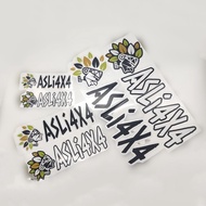 AsLi4x4 Reflective Car Sticker