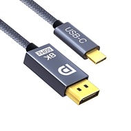 QCEs USB C to DisplayPort 1.4 Cable, 8K Type C to DP 1.4 Cable 6.6Ft 8K@60Hz 4K@144Hz 2K@240Hz DP 1.