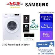 2021 NEW SAMSUNG 7KG Front Load Washing Machine Inverter Auto Washer Machine Mesin Basuh Auto WW70T3020WW/FQ 洗衣机 洗衣機