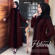 baju raya jubah gamis abaya hilwah maroon hitam