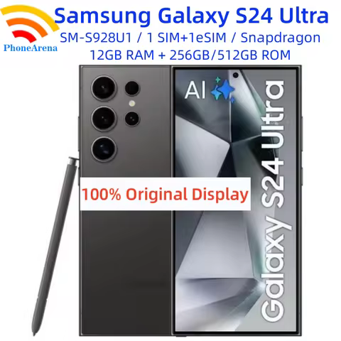 Samsung Galaxy S24 Ultra 5G S928U1 6.8" 12GB RAM 256/512GB ROM Snapdragon NFC S Pen Octa Core Origin
