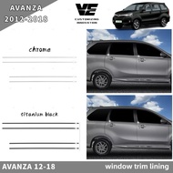 CarRefit Toyota AVANZA 2012-2018 car door belt window trim lining accessories