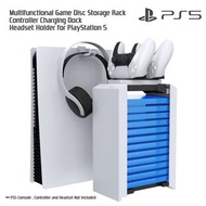 全新 PS5 充電收納架 手掣充電底座 遊戲碟架 耳機架 Brand New PS5 Charging Storage Rack Controller Charging Dock Game Disc Rack Headset Holder