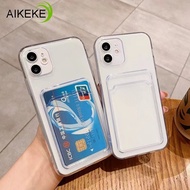Compatible For OPPO A17K A17 A16K A16E A15 A15S A12 A11K A11 A12S A8 A7 A7X A3S A1K F19 F19S F15 F9 R17 Phone Case Transparent Simple Placement Photos With Wallet Card Holder Cover
