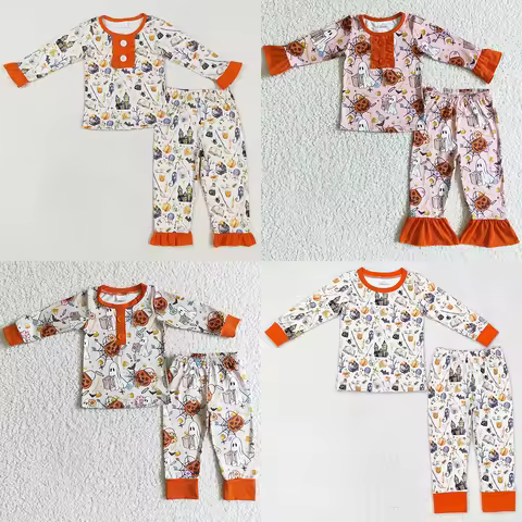 Wholesale Baby Girls Pajamas Set Fall Kids Sibling Pajamas Christmas Halloween Girls Boy Pajamas Sle