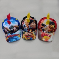 Boboiboy Cartoon Character Children's Hats / Boys Hats BOBOIBOY Horn Models - BOBOIBOY Embroidery Children Hats New Model