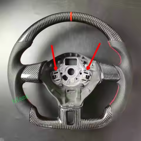 For VW Volkswagen Polo Jetta Sagitar 100% Real Carbon Fiber Steering Wheel