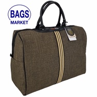 BagsMarket Luggage Romar Polo กระเป๋าเดินทาง กระเป๋าถือ กระเป๋าใส่เสื้อผ้า ขนาด 18 นิ้ว Style Vintage Canvas Code R522018-2 (Brown)