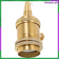 Base for Light Bulb Socket Imitation Copper Lamp Holder 6.50X4.00X1.30CM Golden zhiymais