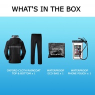 COMOTO Oxford Premium Rain Coat Motorcycle Baju Hujan Motor Bike Bicycle Rain Jacket Suit Hujan Rain