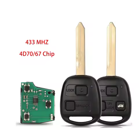 Jingyuqin New Remote Car Key 433MHZ 4D70/67/4C Chip For Toyota Avensis 2003 2007 Yaris 2003 2010 890