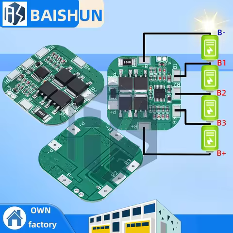 4S 14.8V / 16.8V 20A peak li-ion BMS PCM battery protection board bms pcm for lithium LicoO2 Limn2O4