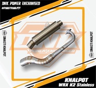 knalpot custom wrx k2 stainless - aerox