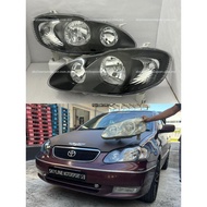 Toyota Altis Corolla Head Lamp Light Black Base 100% Depo Taiwan 2001 2002 2003 2004 2005 2006