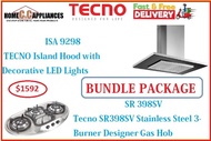 TECNO HOOD AND HOB FOR BUNDLE PACKAGE ( ISA 9238 &amp; SR 398SV ) / FREE EXPRESS DELIVERY