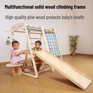 Solid Wood Children'S Climbing Frame Baby Climbing Slide Swing Set Kindergarten Small Play House Bab