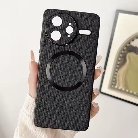 For Xiaomi POCO F7 Ultra, F7 Pro Magnetic Case ELVEV Ultra Thin Quality PU Lens Protection Back Cove