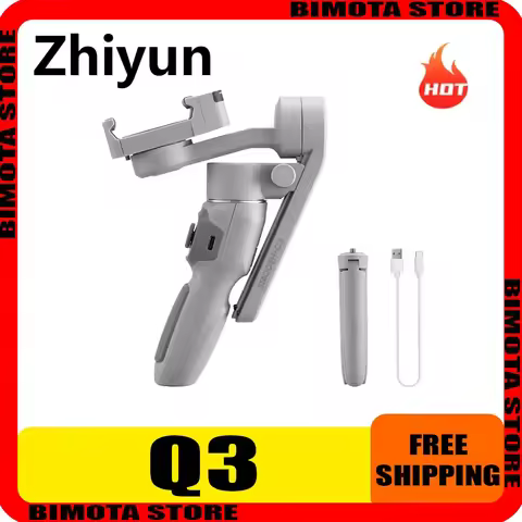 ZHIYUN SMOOTH Q3 / Q3 Combo Smartphone Gimbal - 3Axis Handheld Stabilizer with Fill Light Works for 