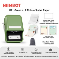 NIIMBOT B21 เครื่องพิมพ์ฉลากบาร์โค้ดราคาอาหาร เหมาะสำหรับสำนักงาน/ร้านค้า/ใช้ในบ้าน ทำสติ๊กเกอร์