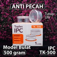 (Bekasi) 500 gram UNBREAKABLE Cake Jar - IPC TK-500 Jar - Round Model
