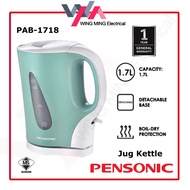 Pensonic Jug Kettle Electric Kettle Stainless Steel Element Detachable Base 1.7 Litre 2200W- PAB1718