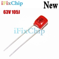10PCS 63V105J  1UF Pitch 5MM 63V 105 1000nf CBB Polypropylene film capacitor