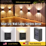 Lampu Solar LED Luar Rumah Kalis Air dengan Kawalan Cahaya, Lampu Dinding Automatik Hidup/Mati, Lamp
