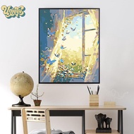 (Unique) Framed Paint By Numbers Kit For Adults Beginner & Kids Ages 8-12, Easy Flower Paint By Numb