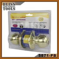 B.I.T 5871-PB Door Knob Door Lock Entrance Lockset with Key