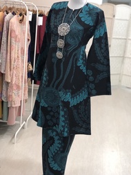 TURQUOISE VAT00 Kurung Batik APPLE COUTURE MELOR KURUNG RIAU  BATIK