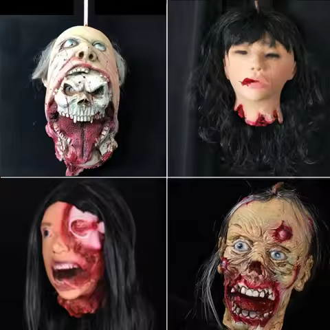 Halloween Dummy Corpse Head Haunted House Secret Room Escapes Terror Decapitation Zombie Dry Corpse 