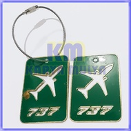 HIJAU GANTUNGAN 737 Green Airplane Keychain Boeing AircraftKeychain - Karya Mulya