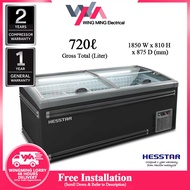 Hesstar 720L Chest Freezer Refrigerator 2 Door/Peti Beku 2 Pintu (HDF-NF720) Peti Sejuk/Fridge/Peti 