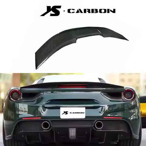 or Ferrari 488 GTB Spider 2015-2019 Rear Luggage Lid Spoiler Wing Compression High Quality Carbon Fi
