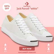 รองเท้าผ้าใบสีขาว Converse jack purcell white OST1992-1351-1-37 รองเท้าผ้าใบคอนเวิร์ส
