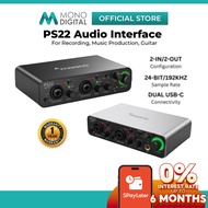 MAONO PS22 ProStudio Audio Interface USB Sound Card for Recording Music Production Podcast YouTube S