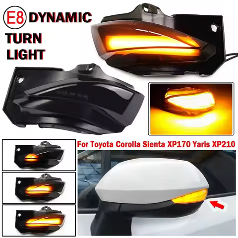 2pcs LED Dynamic Turn Signal Light Rear View Mirror Blinker Arrow For Toyota Corolla Sport 2019 2020