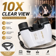 Nikura Opera Glasses 10X Binoculars for Concert Musical Theater Compact Viewing Scope with Neck Stra