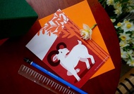 12生肖復古印刷卡片 - 羊