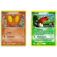 English Pokemon Card Slugma - 74/107 /Wurmple - 82/107 - Common Reverse Holo Ex Deoxys Reverse Holo 