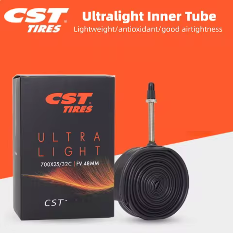 CST Ultralight Light Inner Tube, 700c Road Bicycle Tire Tube, 700x18-25c/700x25-32c, Presta Valve, V