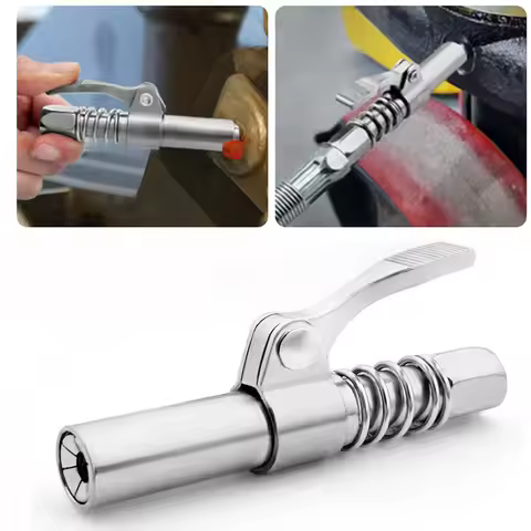 12000PSI High Pressure Grease Coupler Nozzle Hose Pump Syringe Grease Gun NPT1/8 Adapter Brake Oil C