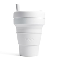 Stojo｜折疊伸縮杯 16oz - 石英白(布魯克林限定版)
